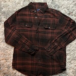 George Men's Red and Black Plaid Casual Shirt